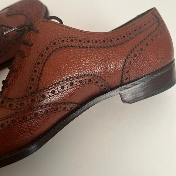Salvatore Ferragamo Leather Lace Up  Brogue Oxfords Dress Shoes Men Size 10 D main image 8